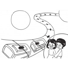 과학상상화4 우주 쾌속 열차